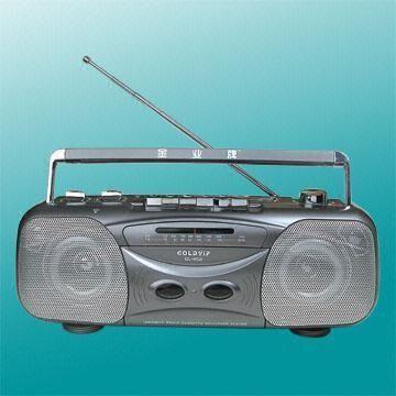 Portable MW/FM/TV/SW Radio Cassette Recorder/Player with Soft Eject