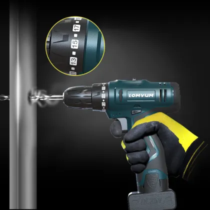 LOMVUM Electric Drill Waterproof Parafusadeira Rechargeable Electric Screwdriver Multifunction Power Tools Mini Cordless Drill