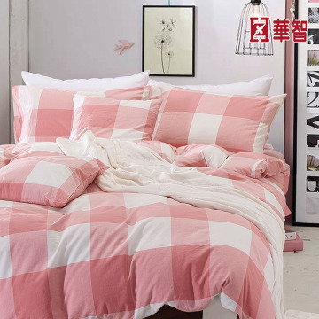 Yarn Dye Plaid fabric bedding sets, 100% Cotton Bedding sets, Vintage Comfortable style bed Linen