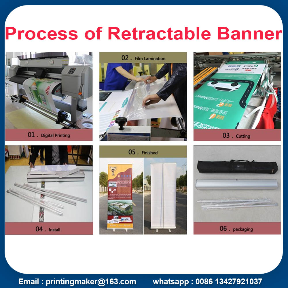 process of roll up stand banner