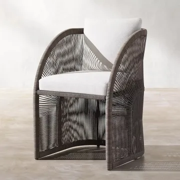 Stackable Garden Dining Chair - PE Wicker Rattan Leisure Outdoor Chair