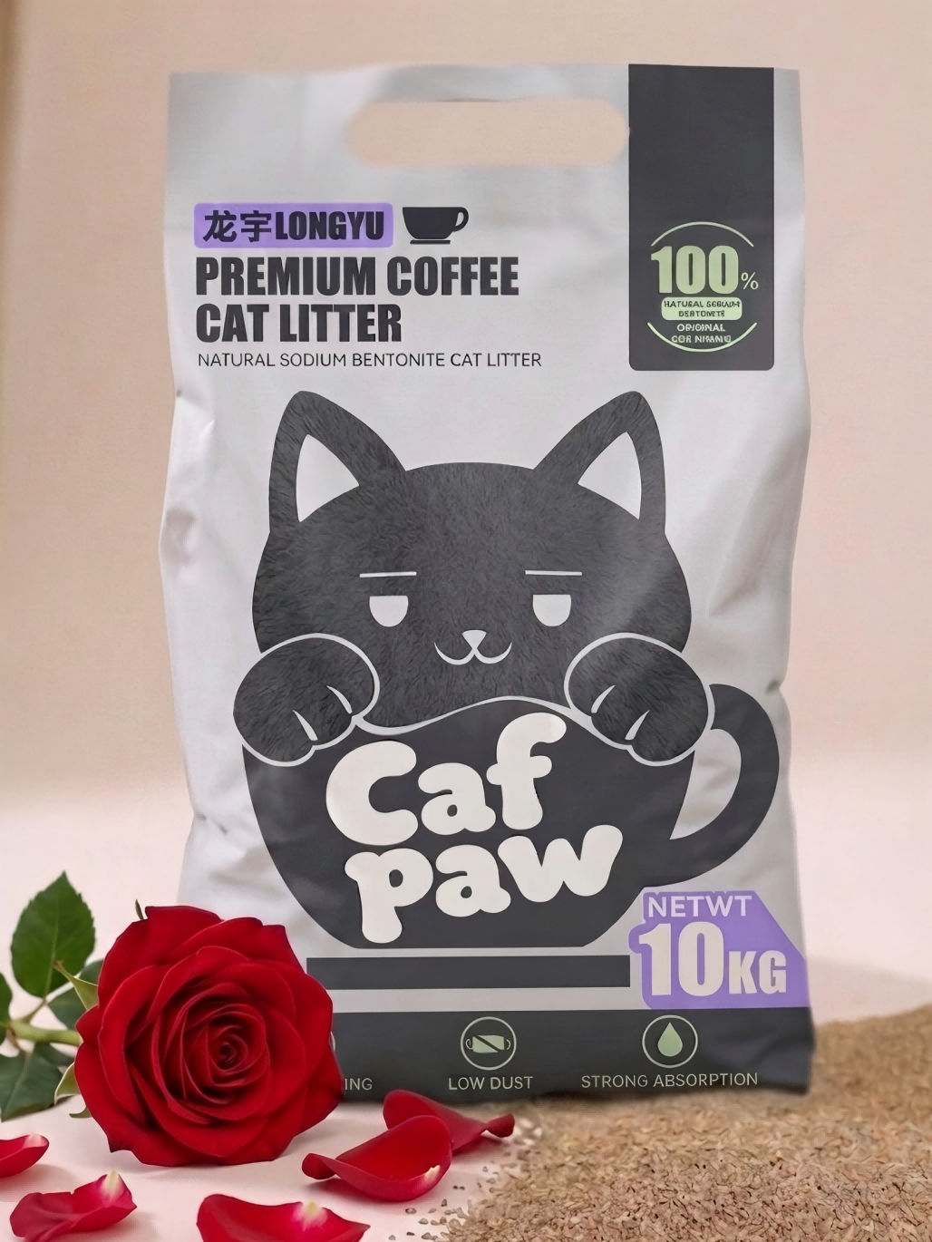 Mixed Size Rose Scented Deodorizing Colored Balls Of Bentonite Cat Litter3