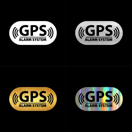 For Car Stickers and Decals GPS Alarm Stickers Car Bumper Stickers In Car Styling Car Door Body Window Motorcycle Vinyl Stickers