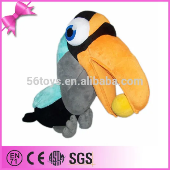 china manufacturer custom colorful big eyes plush green parrot toy