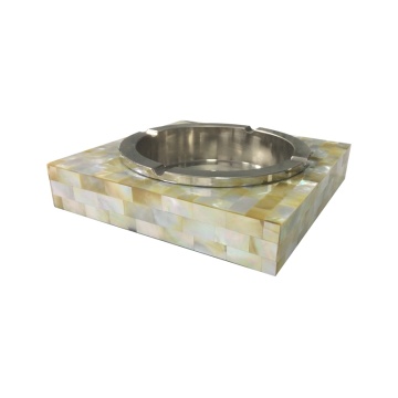 Eco Friendly Golden Mother of Pearl Ashtray