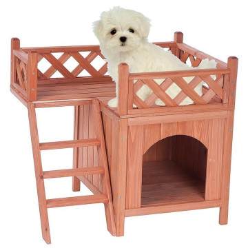 Solid Wooden No Painting Dog House