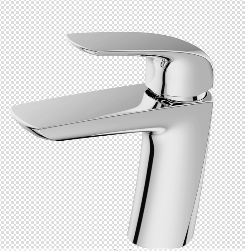 Desk-mounted modern design washbasin mixer