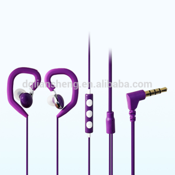 Purple headphones earhook headphones handsfree plastic headphones
