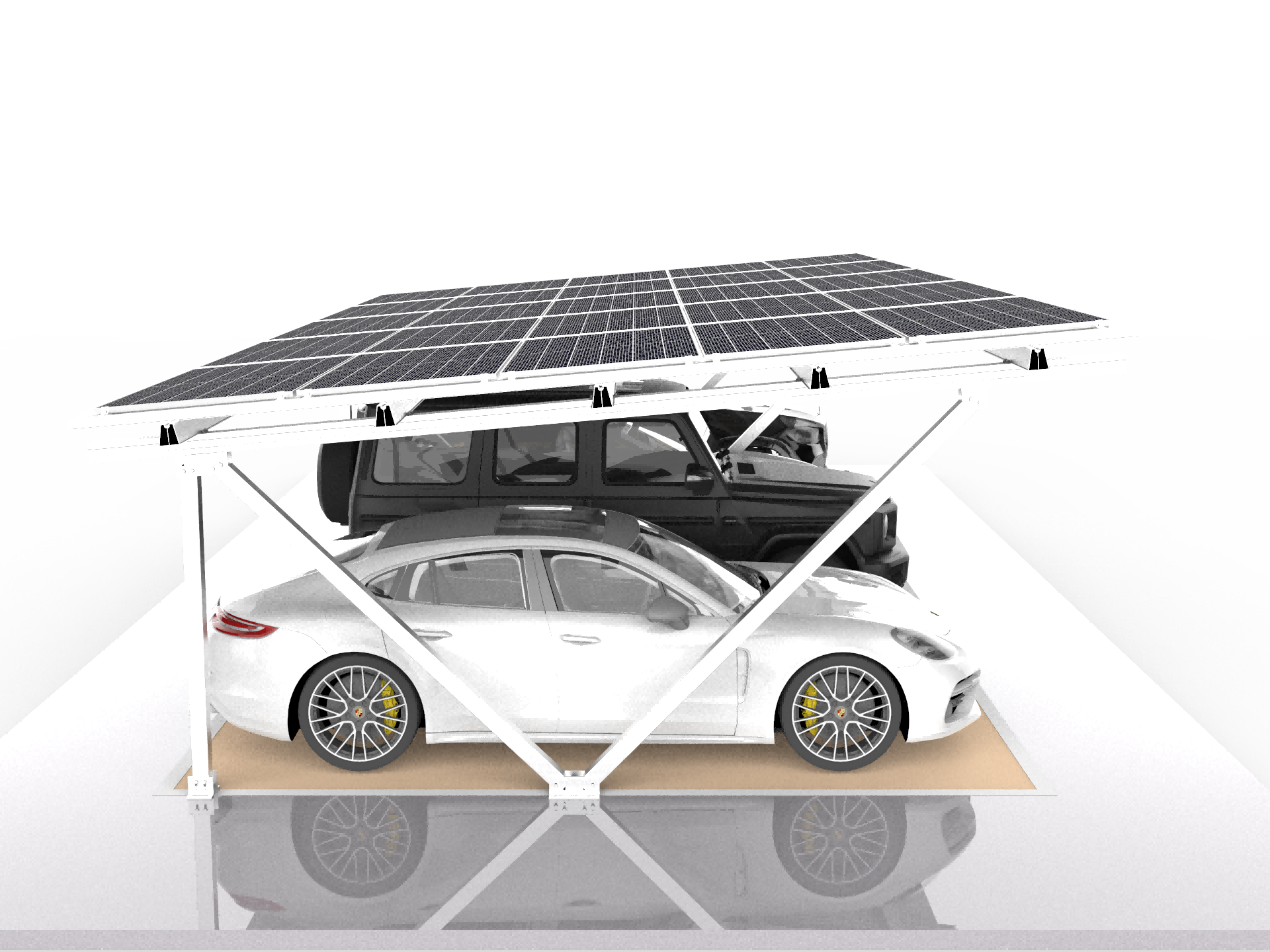 N-shaped Parking Shed Assembly