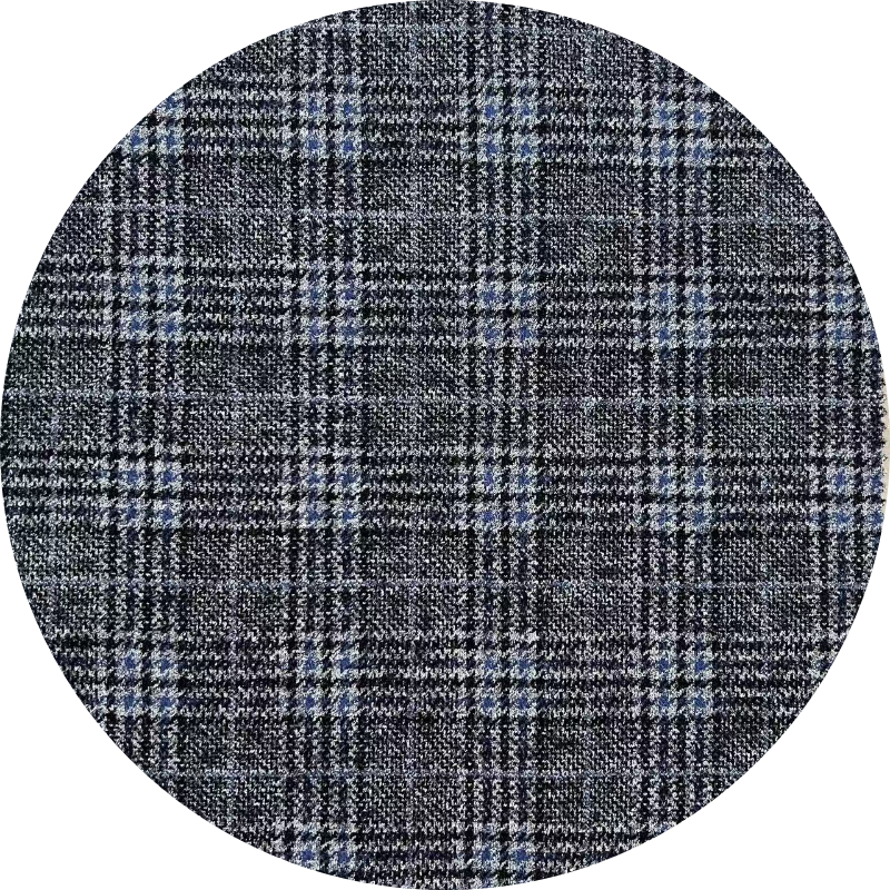 knit plaid wool suiting fabric