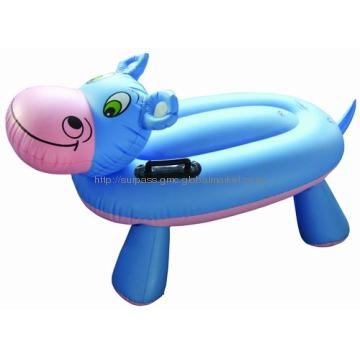 Blue PVC Hippo Inflatable Rider in 2013