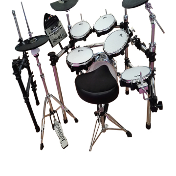 Plastic Musical Instruments Drum Set" could be refined to:

"Plastic Drum Set for Kids" 

However, if you want to stick closely to the original phrase, "Plastic Musical Instruments Drum Set" serves well as a title for a search engine query. If a single wo