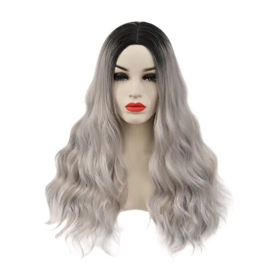 Wholesale  New Style  Water Ripple style Long Curly Hair Big Wave Wig