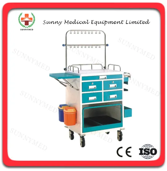 SY-R060 Hot sale hospital Plastic medical treatment trolley cart