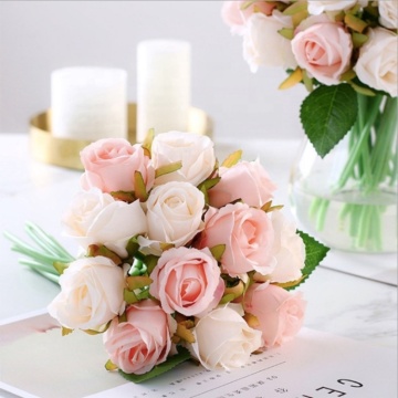 YAYUN J-1027: 12 Heads Artificial Bridal Rose Flowers for Wedding Bouquets at Affordable Prices