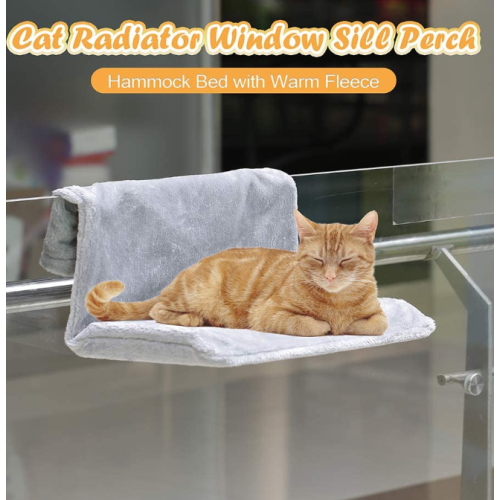 Katt hängande radiatorbädd