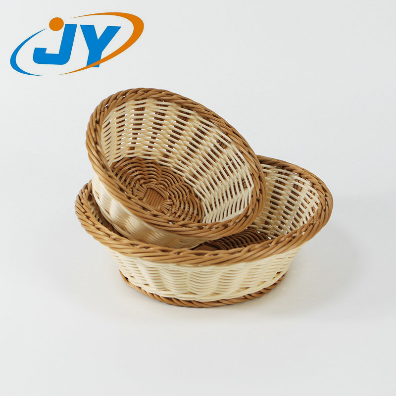 Oval poly snacks storage basket for supermarket