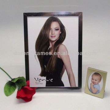 shinny silver display picture frame