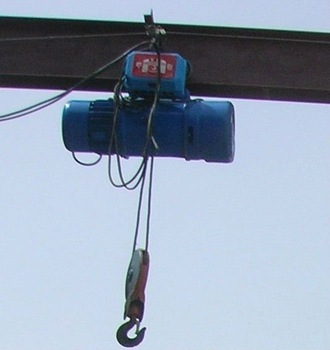 Wire rope hoist with hook 1ton