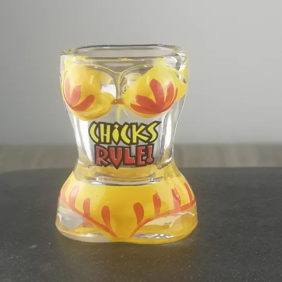 custom 48ml hand painted bikini shot glasses