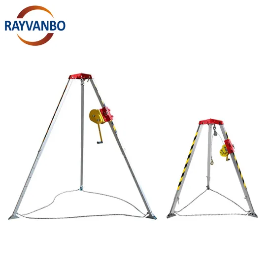 Portable Fall Protection and Confined Space Safety Tripod Kit for Rescue Operations