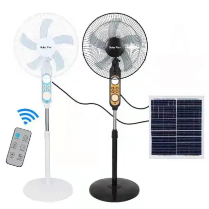 Rechargeable Solar Standing Fan with Solar Panel Stand