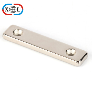 Neodymium Rare Earth Block Magnet with Countersunk Holes