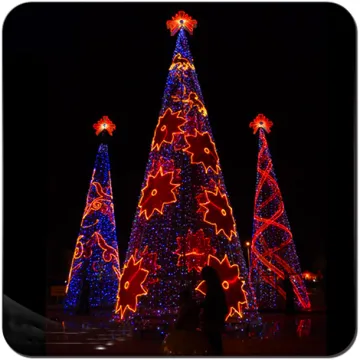 shopping mall outdoor Christmas tree lighting