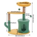 Modern Luxury Heavy Duty Cat Tree Tower Solid Wood Faux Fur Scratching Post for Large Cats Indoor Climbing Playground Reinforced