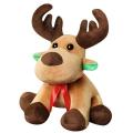 Sitting elk plush toy for children Christmas gifts