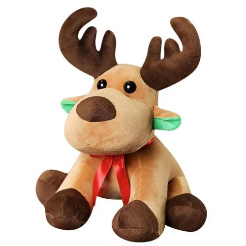 Jouet en peluche de wapiti assis pour les cadeaux de Noël