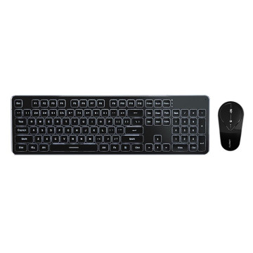 Teclado de jogo sem fio LED e conjunto de mouse sem fio