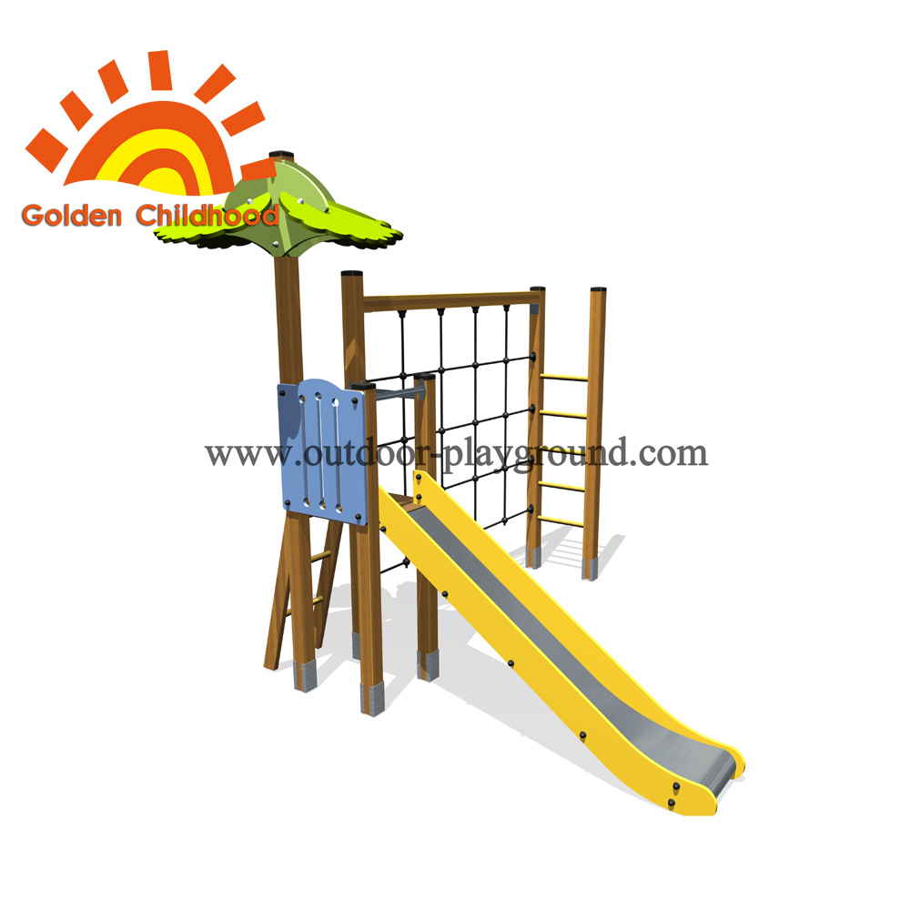Simple Single Climbing Net Slide For Children