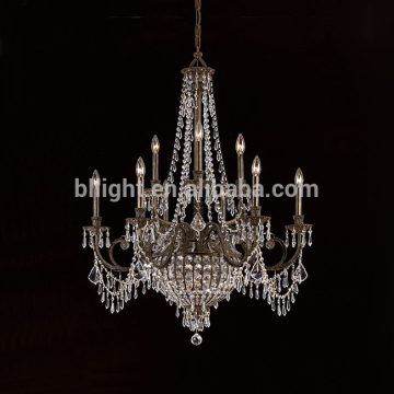 Ancient bronze finished crystal chandeliers thailand