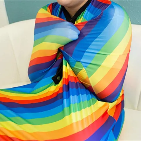 Wholesale Affordable Small Sensory Socks for Autism: Durable Body Socks with Rainbow Design