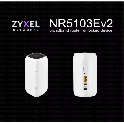 ZYXEL NR5103EV2 5G NR Indoor Router - 4.7Gbps WiFi6 4G LTE Cat19 Sim Card 5G WiFi CPE TS9 Ports