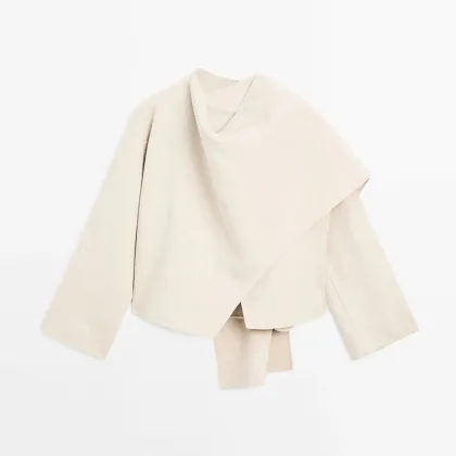 Women's short woolen coat