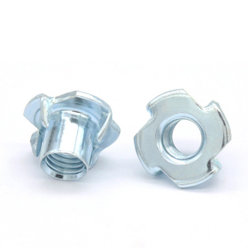 High-Quality Carbon Steel Zinc Plated Four Claw Tee Nut Furniture Wood Insert Nuts: Zhixin DIN1624