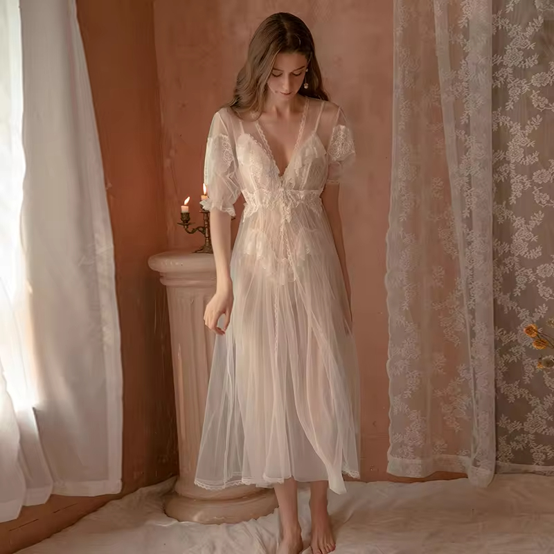 Underwear Summer Silk Satin Lace Lady Nightgowns Home Clothes Sling Slip Dress Women Sleepwear Night Dresses for Woman