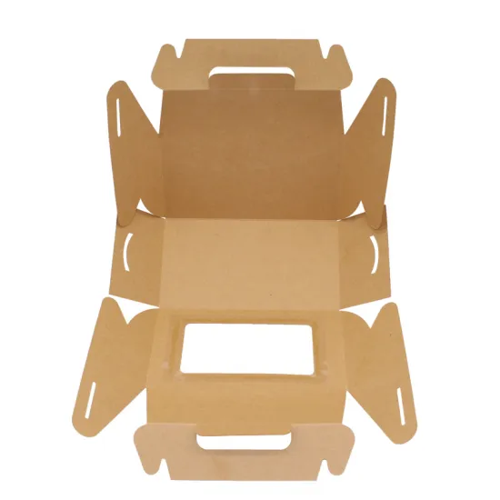 Brown kraft cake box with window bakery boxes