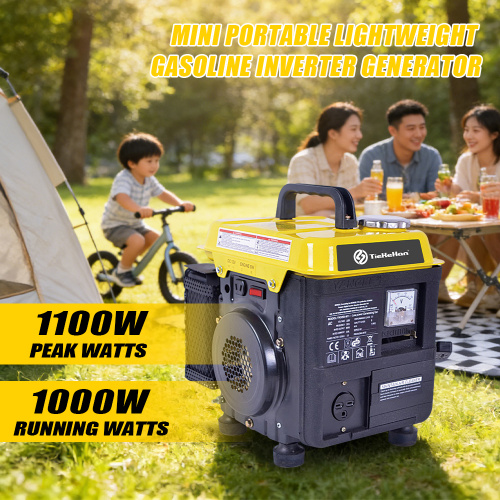 Generador inversor de gasolina portátil de 1000W para respaldo en el hogar