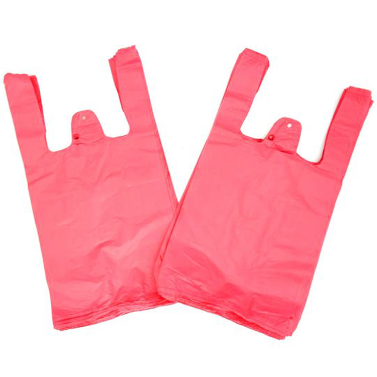 Custom Reusable Grocery Shopping Plastic T Shirt Bags