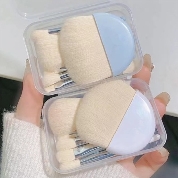 MINI PORTABLE 6PCS FONCTION COMPLETE Kit de pinceau cosmétique avec étui PVC pour voyager