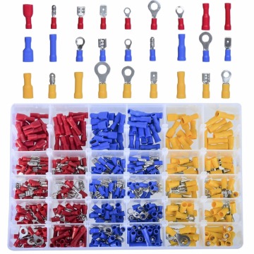 480Pcs Insulated Wiring Terminals Wire Connectors Assortment Electrical Crimp Terminals Kit Crimp Connectors Cable Terminal