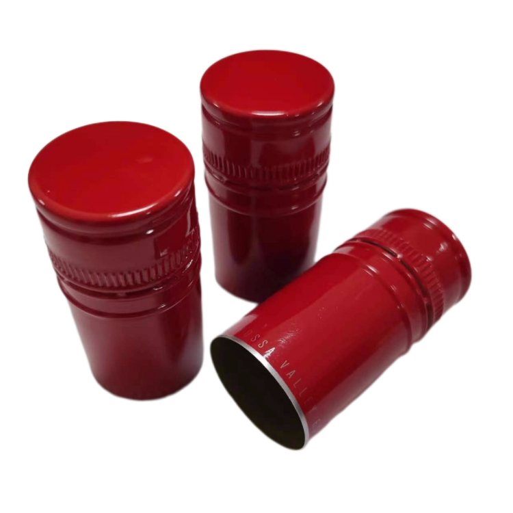 Glossy red caps 30x60 wine closures