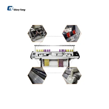 Versatile Flat Knitting Machine for Various Collar Styles with Efficient Knitting Performance