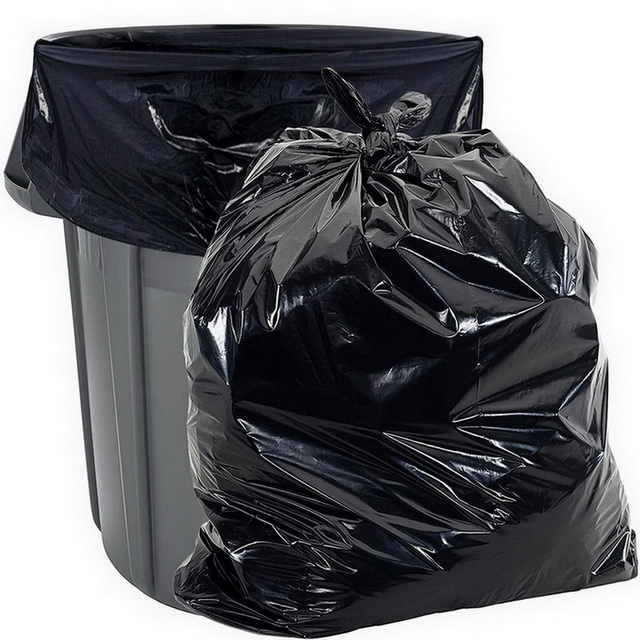 Eco Friendly Black Contractor Plastic Garbage Packaging Kitchen Large Trash Bag