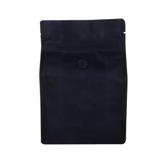 250g black recyclable plastics coffee bag with valve