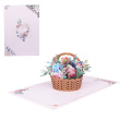 Biglietto d'auguri musicale 3D Get Well Flower Basket