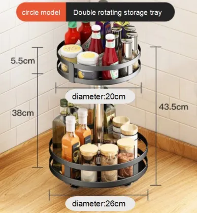 Countertop Corner Rotating Seasoning Storage Rack